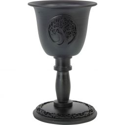 Metal Chalice Mini Candle Holder - Tree of Life (Each)