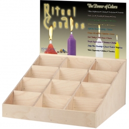 Empty Wood Display - Mini Ritual Candles (each)
