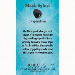 Gemstone Properties Info Card Black Spinel (each)