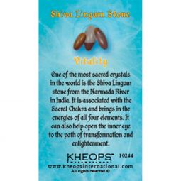Gemstone Properties Info Card Shiva Lingam (Each)