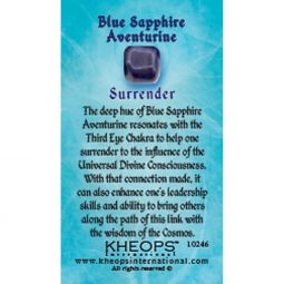 Gemstone Properties Info Card Blue Sapphire Aventurine (Each)