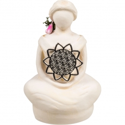 Gypsum Cement Goddess Figurine - Flower of Life (Each)