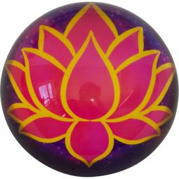 Clear Glass Paper Weight - Lotus (Each)
