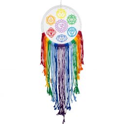 Embroidered Wall Hanging w/ Fringe - 7 Chakra (Each)