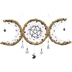 Dreamcatcher Protection Wreath - Triple Moon w/ Amethyst & Sodalite (Each)