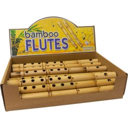 Bamboo Flute Display Box of 24 - Asst'd Fire Burned (Each)