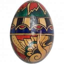Wood Egg Shaker Art Deco (each)