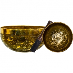 Hand Hammered Singing Bowl 5"- Tree of Life (Each)