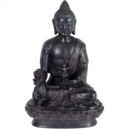 Resin Statues 4" Buddha Black (Each)