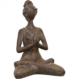 Resin Statue Yoga Lady - Antique (Each)