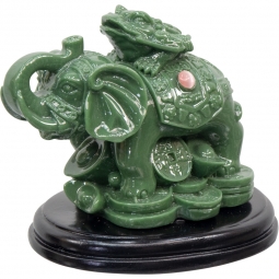 Polyresin Feng Shui Figurine Prosperity Elephant - Jade (Each)