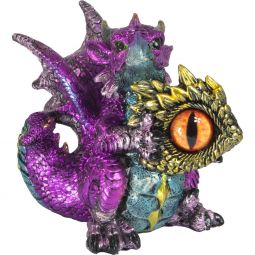 Baby Purple Dragon Figurine w/ Dragon Eye (Each)