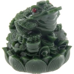 Polyresin Feng Shui Figurine Money Toad - Jade (Each)