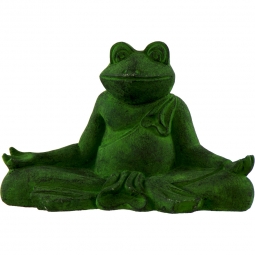 Volcanic Stone Statue - Yoga Frog (Each)