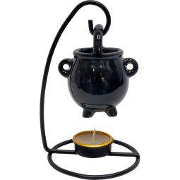 Ceramic Oil Burner w/ Stand - Hanging Cauldron (Each)