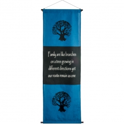 Cotton Inspirational Banner - Family Roots (each)