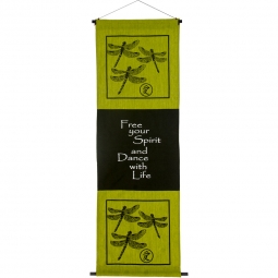 Cotton Inspirational Banner - Dragonfly (Each)