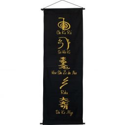 Cotton Hand Printed Banner - Reiki Symbols (Each)