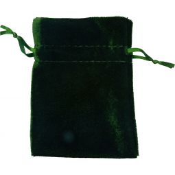 Unlined Velvet Bag 3x4 - Moss (Each)