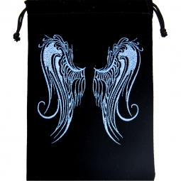 Unlined Velvet Bag Embroidered Angel Wings (Each)