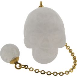 Gemstone Pendulum Skull - Clear Quartz (Each)