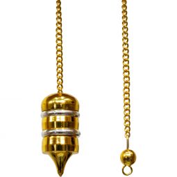 Chambered Pendulum Multi Layered Brass w/ Silver Rings (Each)