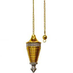 Chambered Pendulum Brass w/ Silver Plated Point (Each)