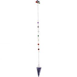 Pendulum Chakra Chain Hexagonal Sodalite (Each)