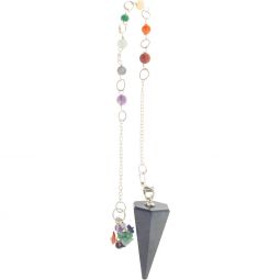 Pendulum Chakra Chain Hexagonal Shungite (Each)