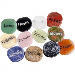 Worry Stones Engraved  Positive Words (pack of 24 assorted)