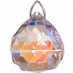 Prism Crystal 20 mm Faceted  Sphere AB (each)