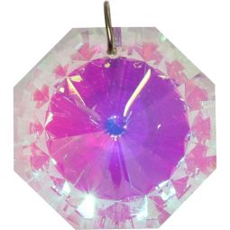 Prism Crystal 28mm Faceted Octagon AB (Each)