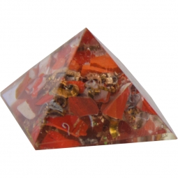 Orgone Resin Pyramid Jasper - Root Chakra (each)