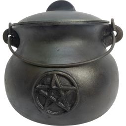 Cast Iron Food Grade Cauldron Large 11in - Pentacle (Each)