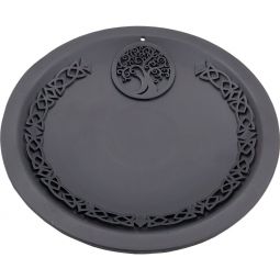 Cast Iron Offering Plate Incense Holder - Tree of Life (Each)