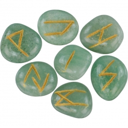 Gemstone Rune Set Green Aventurine (each)
