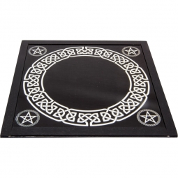 Glass Scrying Mirrors Pentacles w/ Celtic Design (Each)