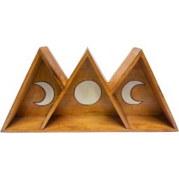 Wood Altar Shelf - Triple Moon (Each)