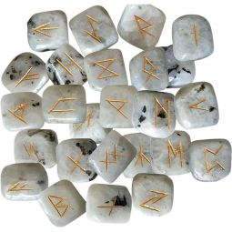 Gemstone Rune Set Rainbow Moonstone (Each)