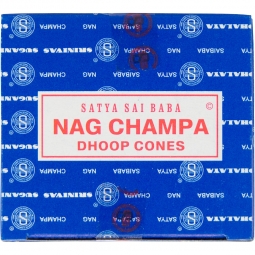 Satya Nag Champa Incense Cones Display Box (pack of 12)