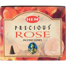 Hem Incense Cones in Display Box 10 cones Precious Rose (pack of 12)