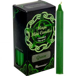 Harmonia Mini Ritual Candles - Green (Pack of 20)