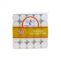T-Light Candles Unscented White (Pack of 50)