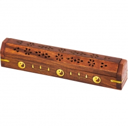 Wood Incense Storage Box  Yin-Yang  (Each)
