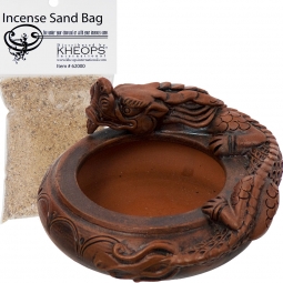 Ceramic Incense Holder Dragon Terra Cotta w/ Sand Bag (Each)