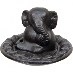 Black Clay Incense Holder - Ganesha (Each)
