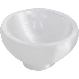 Selenite Offering Bowl Large - Round w/ Base (Each)