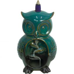 Ceramic Backflow Incense Burner - Owl (Each)