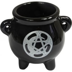 Ceramic Mini Cauldron - Celtic Moon (Each)