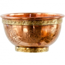 Copper Bowl Incense & Charcoal Burner - Seven Chakras (Each)